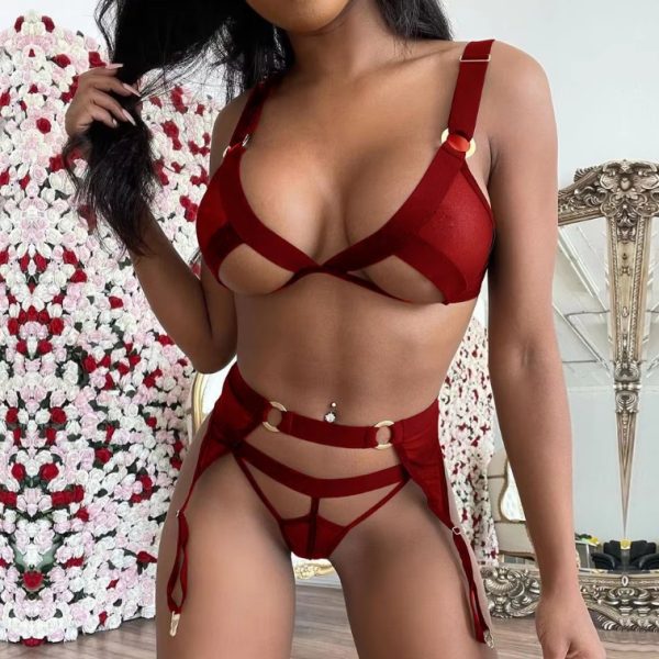 Sexy Cut Out Bra Set With Extender