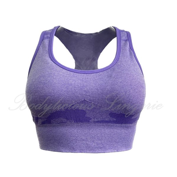 Seamless Racerback Sports Bra – Purple