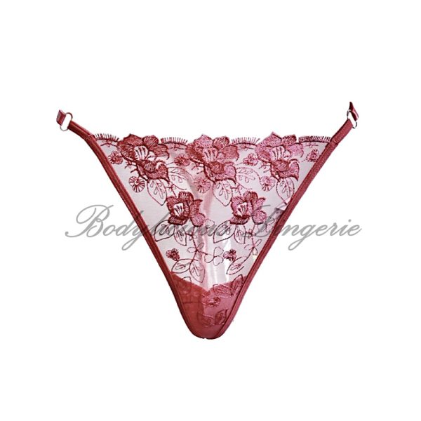 Adjustable Floral Lace Crotchless