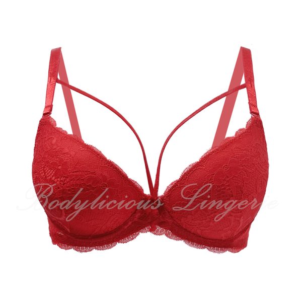 Cross-over Underwired Lace Bra