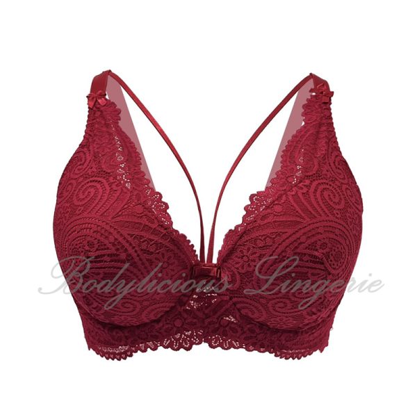 Lace Strappy Plus Size Bra