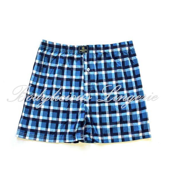 Cotton Grid Pattern Men Boxers