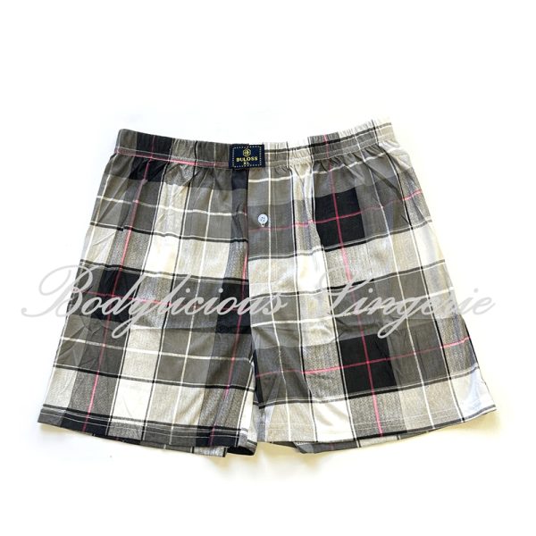 Cotton Grid Pattern Men Boxers