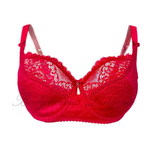 Plus Size Soft Padded with Jacquard Pattern Wired Bra