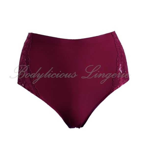 Seamless Full Pantie with Lace Insets