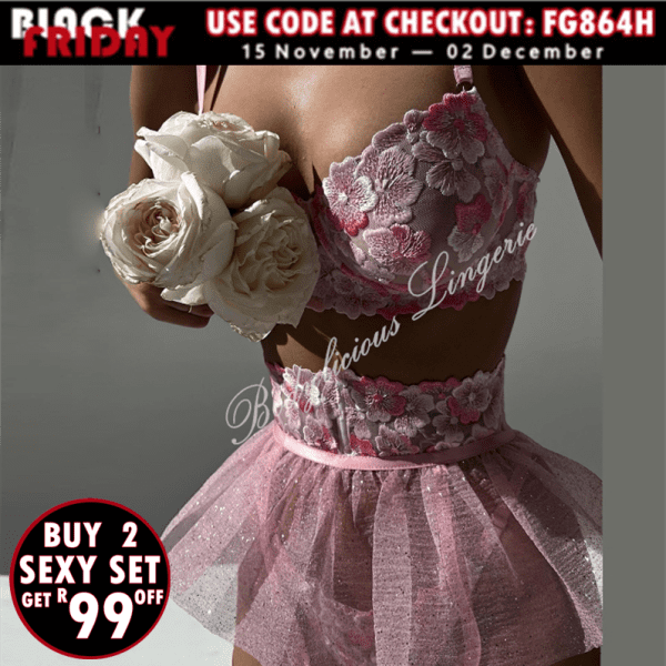 Floral French Fairy Ruffle 3pcs Sets